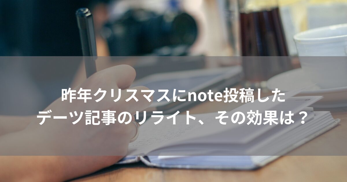 昨年クリスマスにnote投稿したデーツ記事のリライト